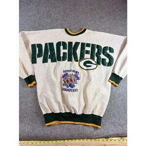 Vintage 90s Green Bay Packers Super Bowl Champions Sweatshirt Men Large Spellout